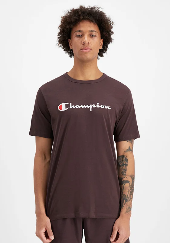 Champion Men's Script Logo Short Sleeve Tee