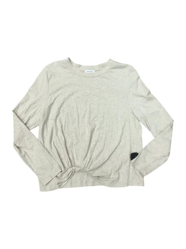 Top Long Sleeve By Evereve In Beige, Size: Xl