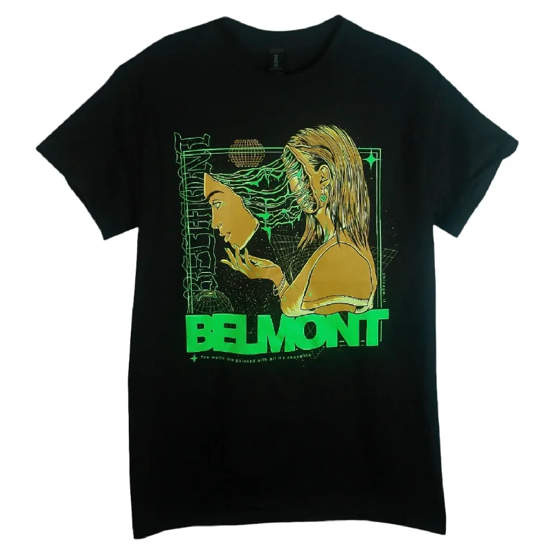 Mask (Neon Green Print) Black - T-Shirt