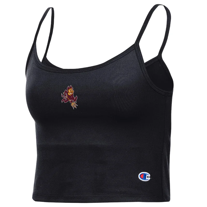 ASU Sparky Ladies Crop Cami BLK