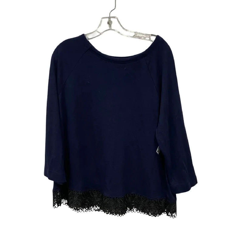 TOP LS by LOFT In BLUE, Size: XL