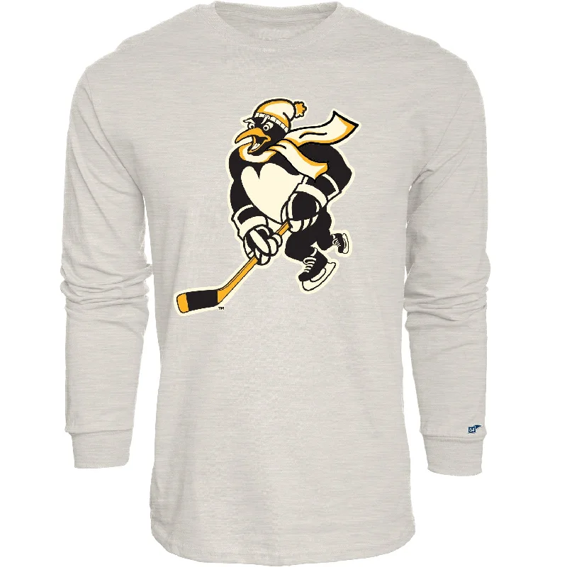 WBS Penguins Oatmeal Outdoor Logo L/S Tee