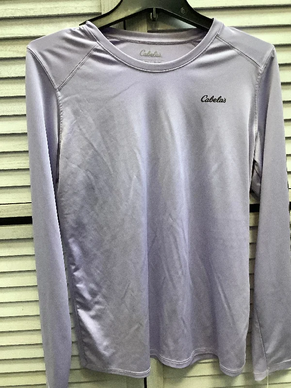 Athletic Top Long Sleeve Crewneck By Cabelas In Purple, Size: M