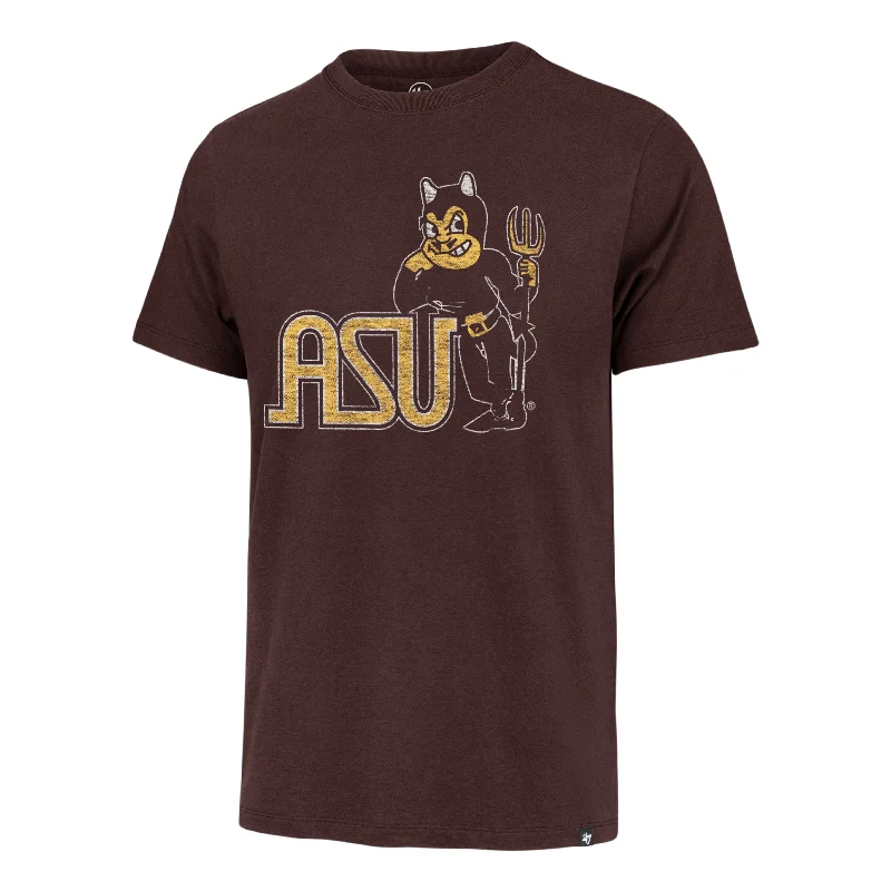 ASU Leaning Sparky Tee MRN