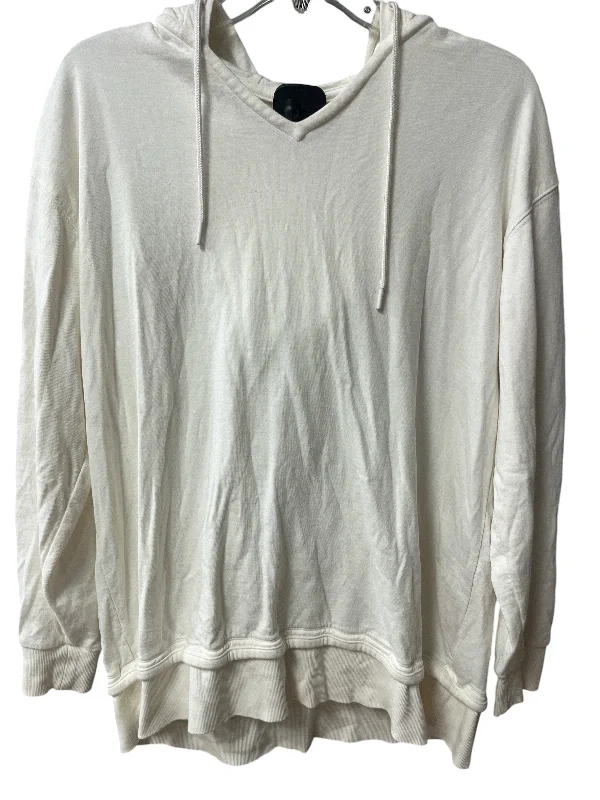 Athletic Top Long Sleeve Hoodie By Athleta In Cream, Size: M