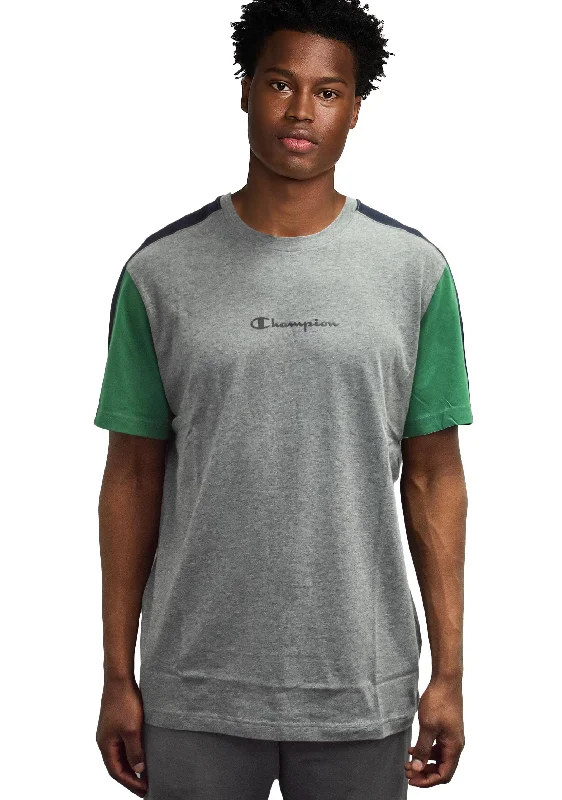 Champion Mens EU Mod Block Tee Green - Grey <br> AWFMA1