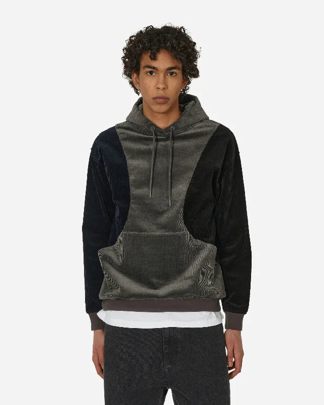 Wave Corduroy Hoodie Charcoal