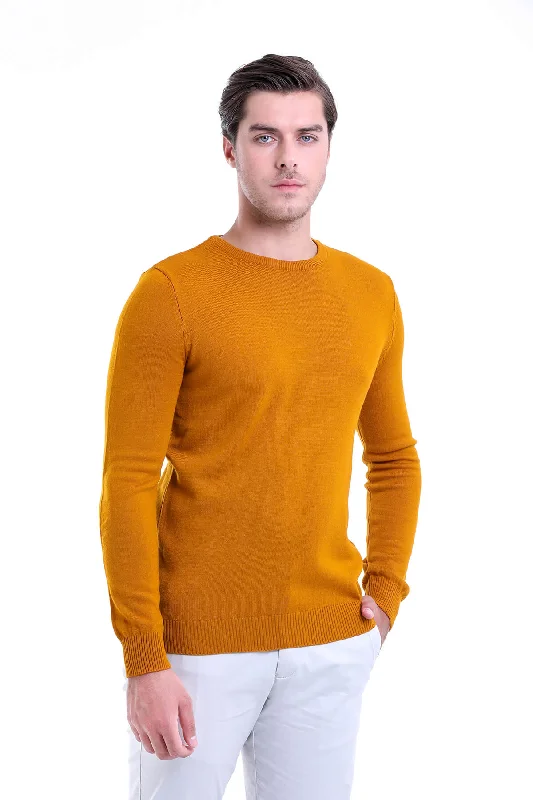 Regular Fit Saffron Crewneck Sweater