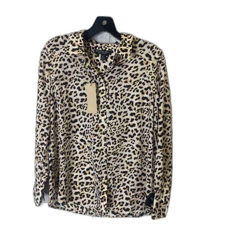 Top Long Sleeve By Banana Republic In Animal Print, Size: M