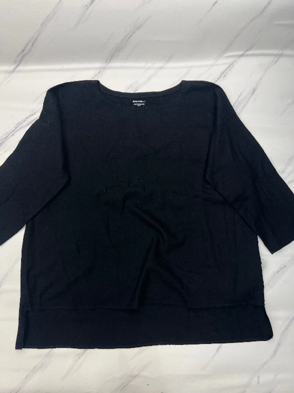 Top Long Sleeve By Eileen Fisher In Black, Size: Xl