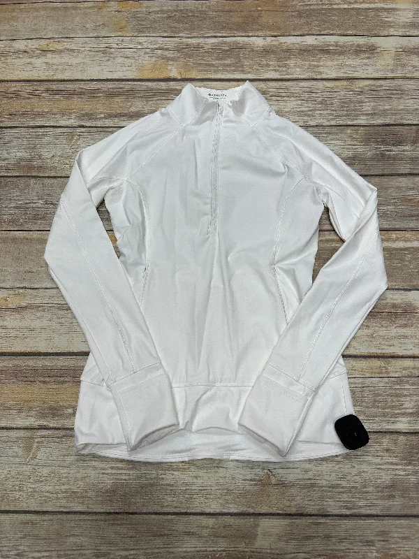 Athletic Top Long Sleeve Collar By Athleta In White, Size: Xs