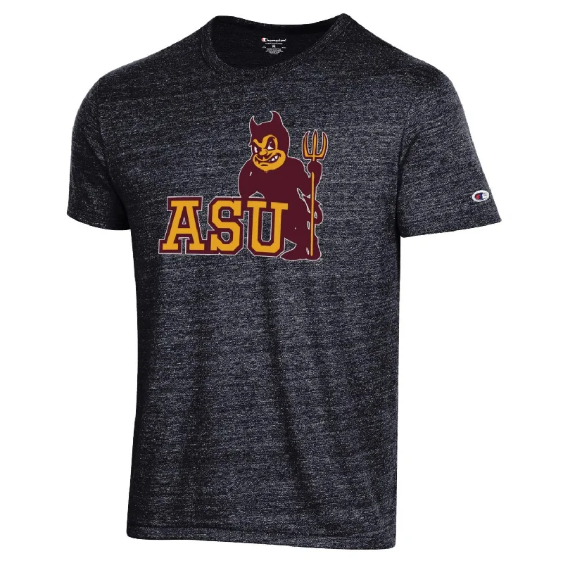 ASU Leaning Sparky Tri-blend Tee BLK