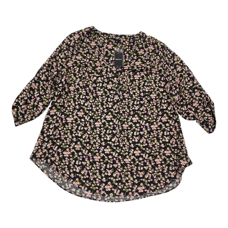 Top Long Sleeve By Torrid In Floral Print, Size: 1x