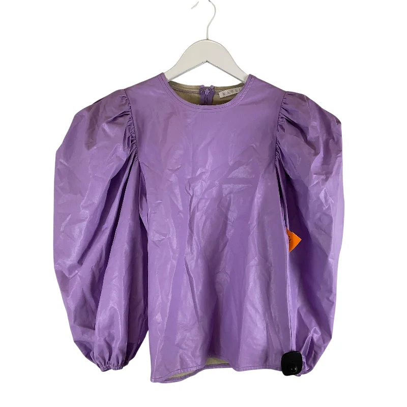 Top Long Sleeve By Karlie In Purple, Size: S