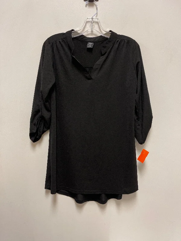 Top Long Sleeve By Clothes Mentor In Black, Size: M