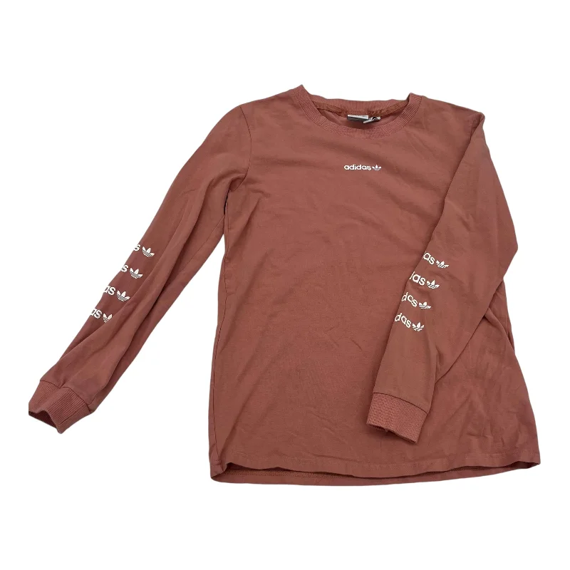 Athletic Top Ls Crewneck By Adidas In Pink, Size:S