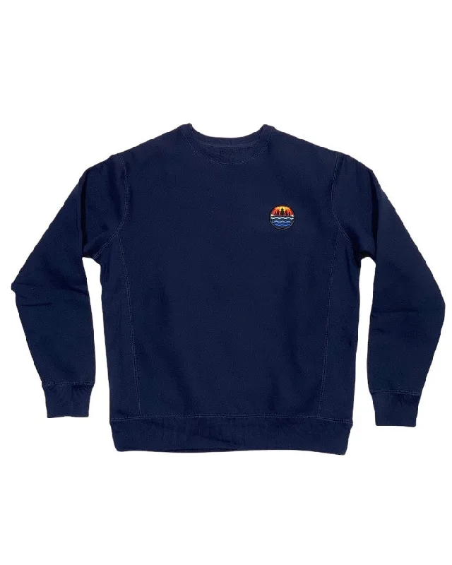 The Great Lakes State Color Logo Heavyweight Crewneck Sweatshirt - Navy