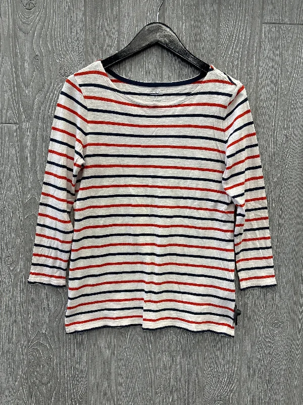 Top 3/4 Sleeve By Old Navy In Striped Pattern, Size: S