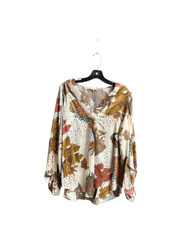 Top Long Sleeve By Jodifl In Floral Print, Size: M