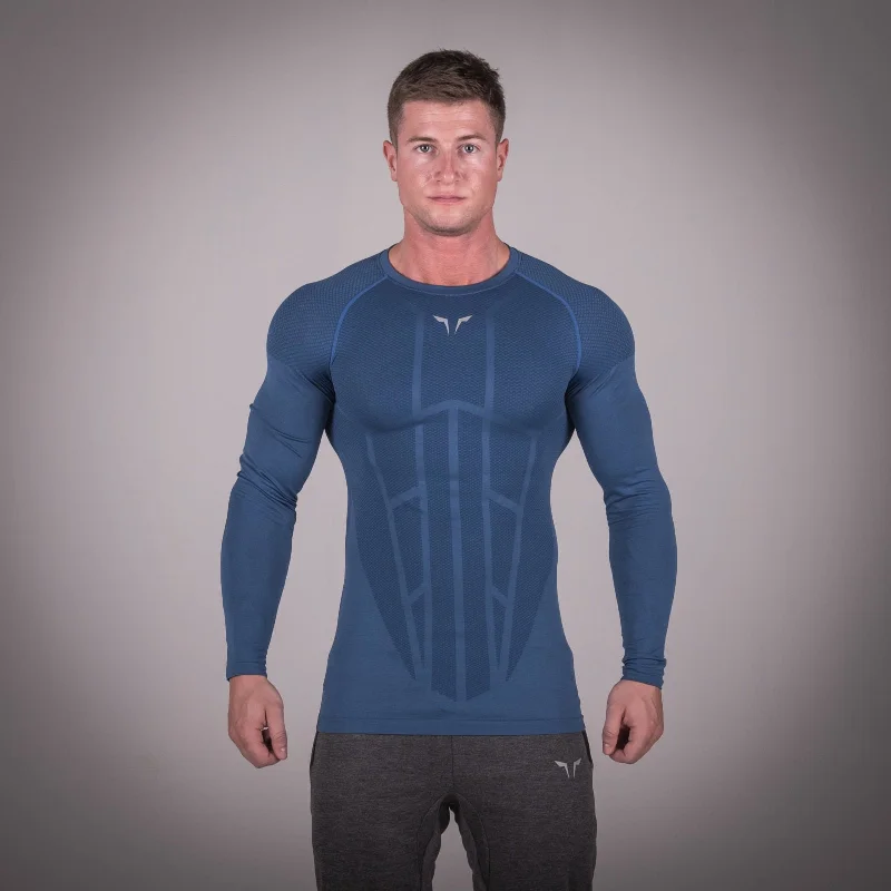 Seamless Spyder Tee - Cobalt Blue in Full Sleeves