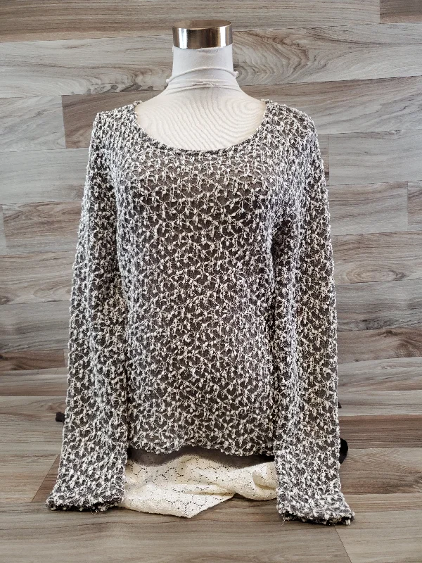 Top 3/4 Sleeve By Areve In Brown & Cream, Size: M