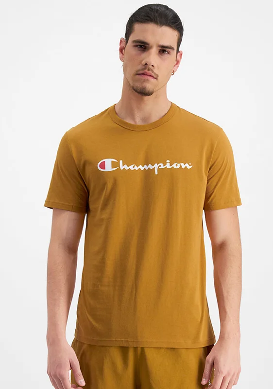 Champion Men's Script Logo Short Sleeve Tee Miss Honey