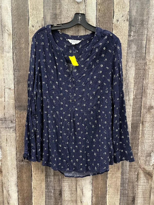 Top Long Sleeve By Market & Spruce In Blue, Size: 2x