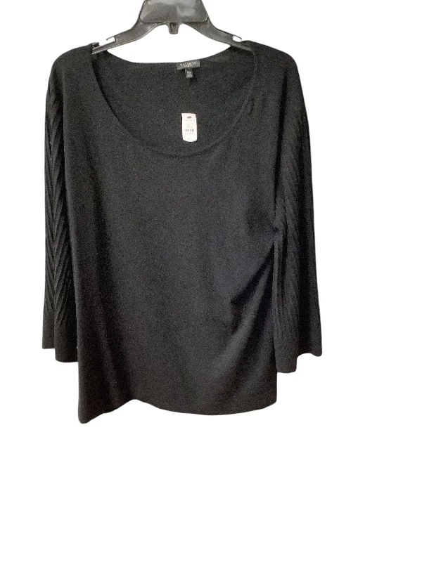 Top Long Sleeve By Talbots In Black, Size: 3x