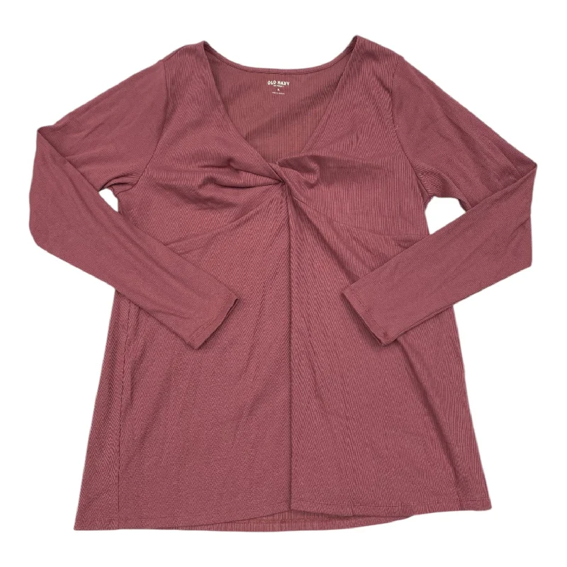 Top Long Sleeve By Old Navy In Pink, Size: Xl