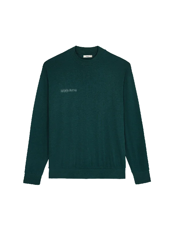 Men's Seaweed Lyocell Fine Knit Top—Foliage Green