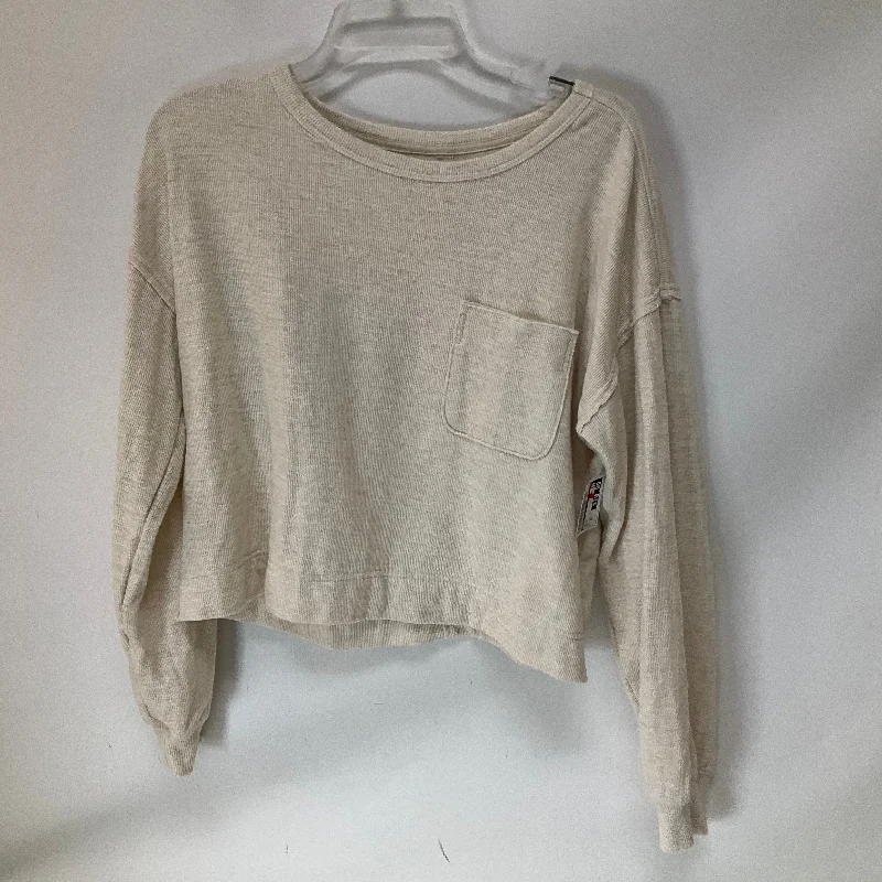 Top Long Sleeve By Aerie In Beige, Size: Xs