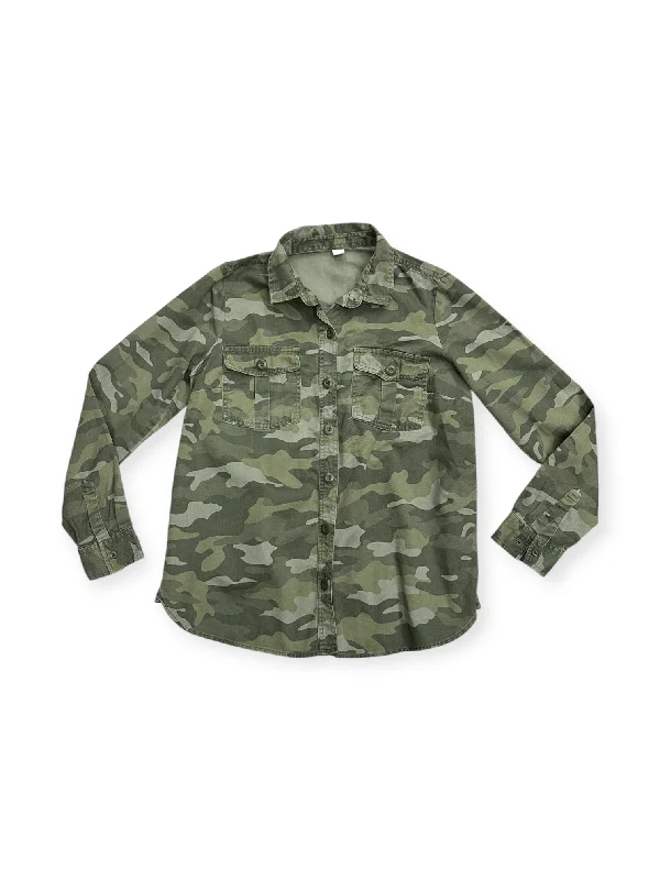 Top Long Sleeve By Old Navy In Camouflage Print, Size: M