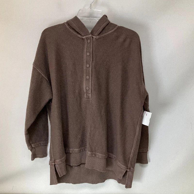 Top Long Sleeve By Aerie In Brown, Size: S