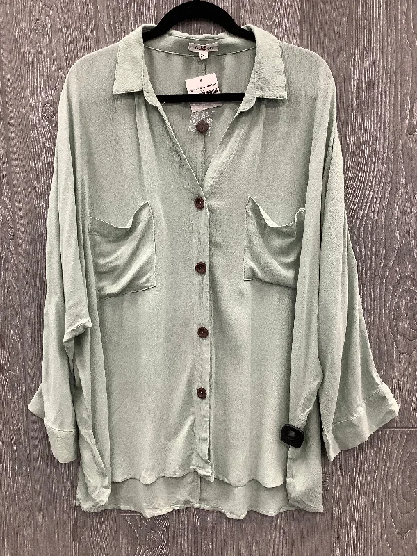 Top Long Sleeve By Clothes Mentor In Green, Size: 2x