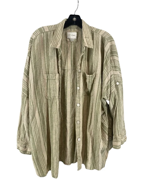 Top Long Sleeve By American Eagle In Green, Size: S