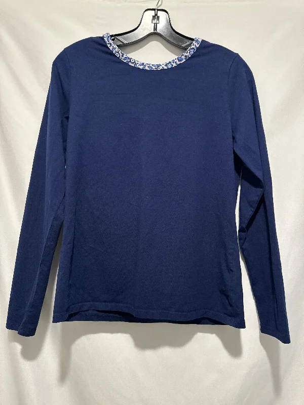 Top Long Sleeve By Lands End In Blue, Size: Xs