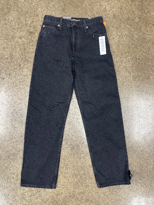 Jeans Boyfriend By Levis In Black Denim, Size:2