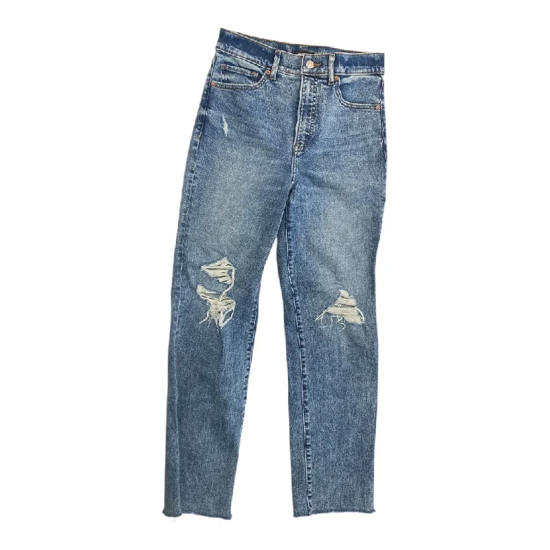 Jeans Straight By Express In Blue Denim, Size:4