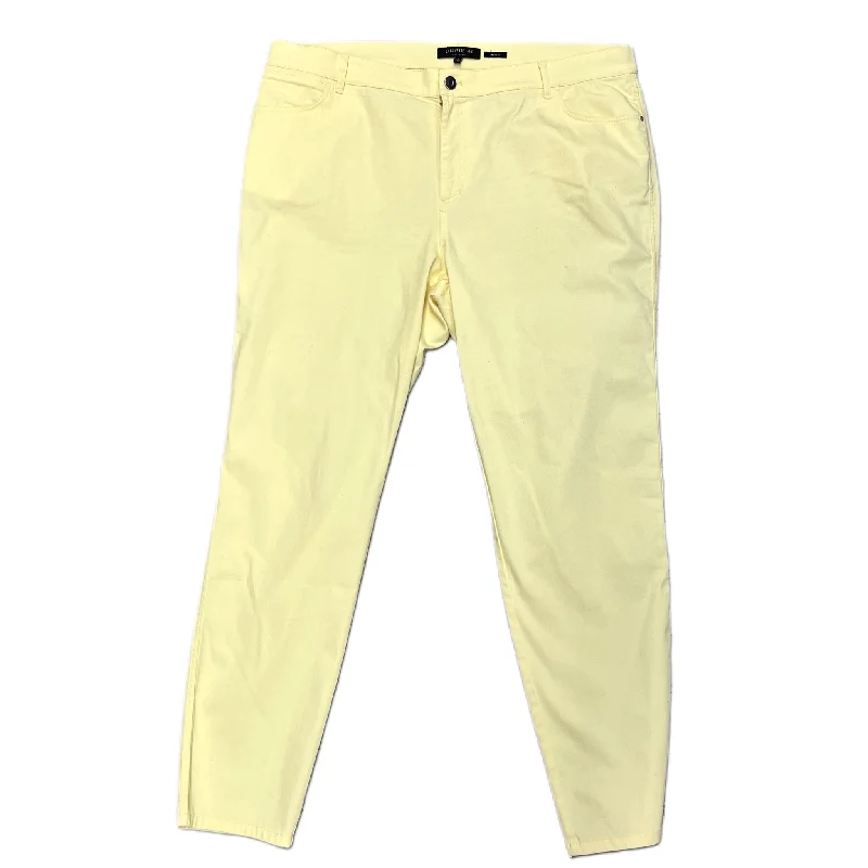 Jeans Designer By Lafayette 148 In Yellow Denim, Size: 16