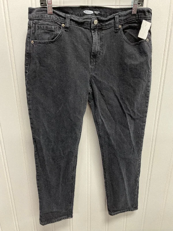 Jeans Boyfriend By Old Navy In Black, Size:12