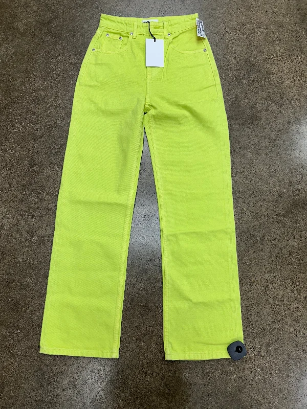 Jeans Straight By Grey Lab In Green, Size:Xs