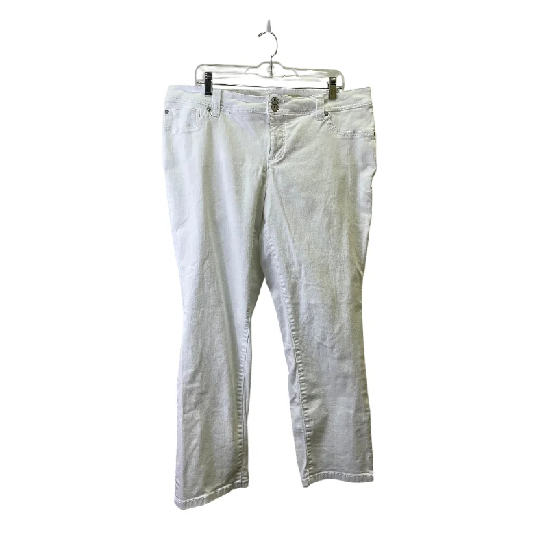 Jeans Straight By Inc In White, Size:16