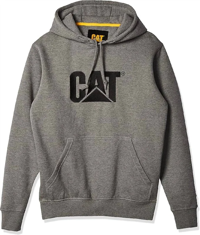 Men's Trademark Hoodie Sweater In Grey (Black Letters)