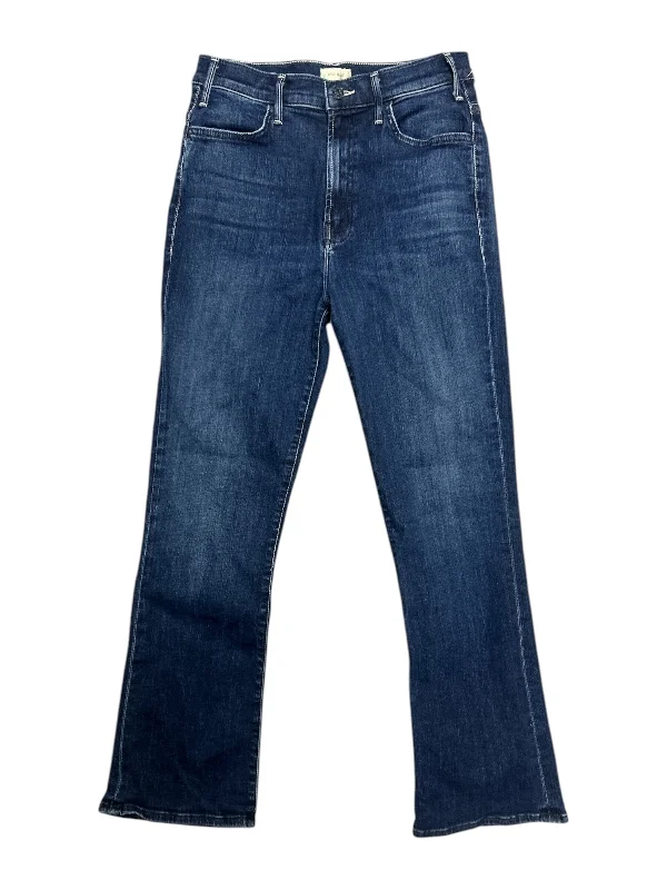 Jeans Straight By Mother Jeans In Blue Denim, Size: 8