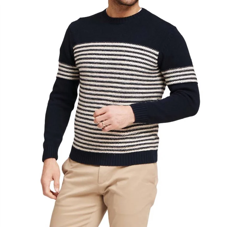 Striped Sweater In Navy