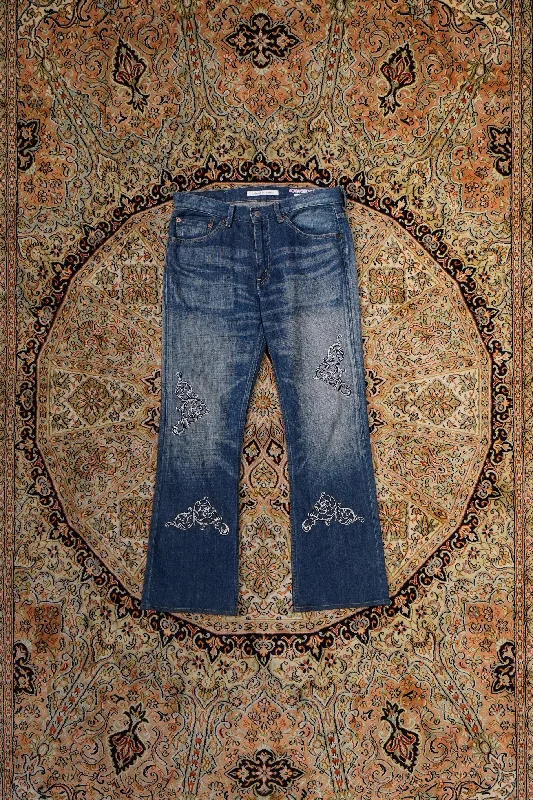 Children of the discordance TYPE-517 EMBROIDERY DENIM PANTS A(BLUE-PINSTRIPE)①